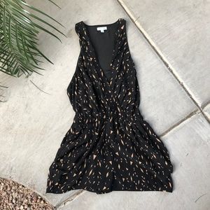 Silence + Noise Black and Gold Romper